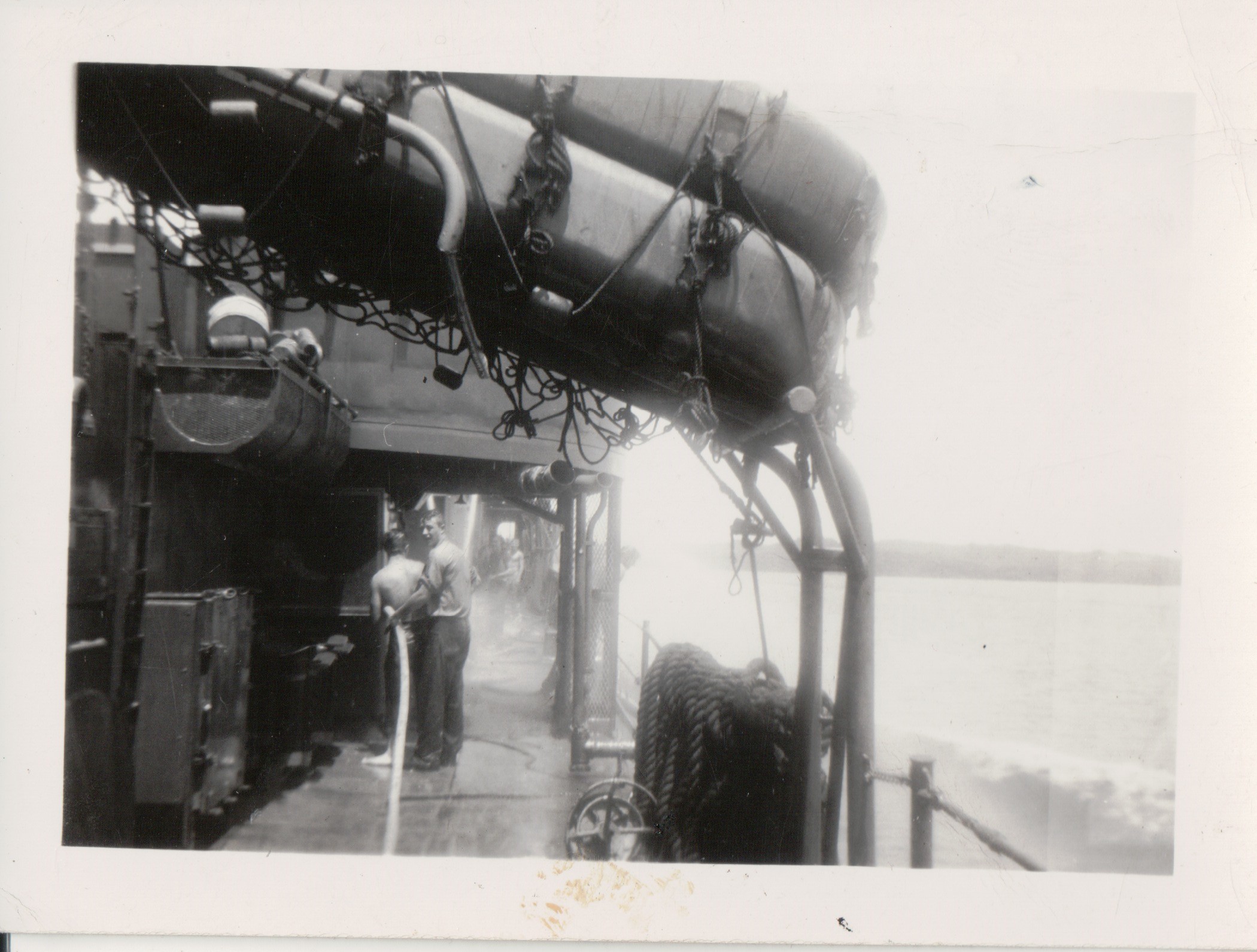 Water Fight September 1945. Gatun Lake, Panama Canal